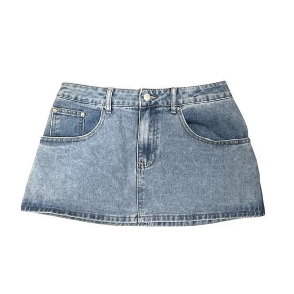 Emmiol vintage micro mini clueless denim Blue Jean skirt NWT sz M